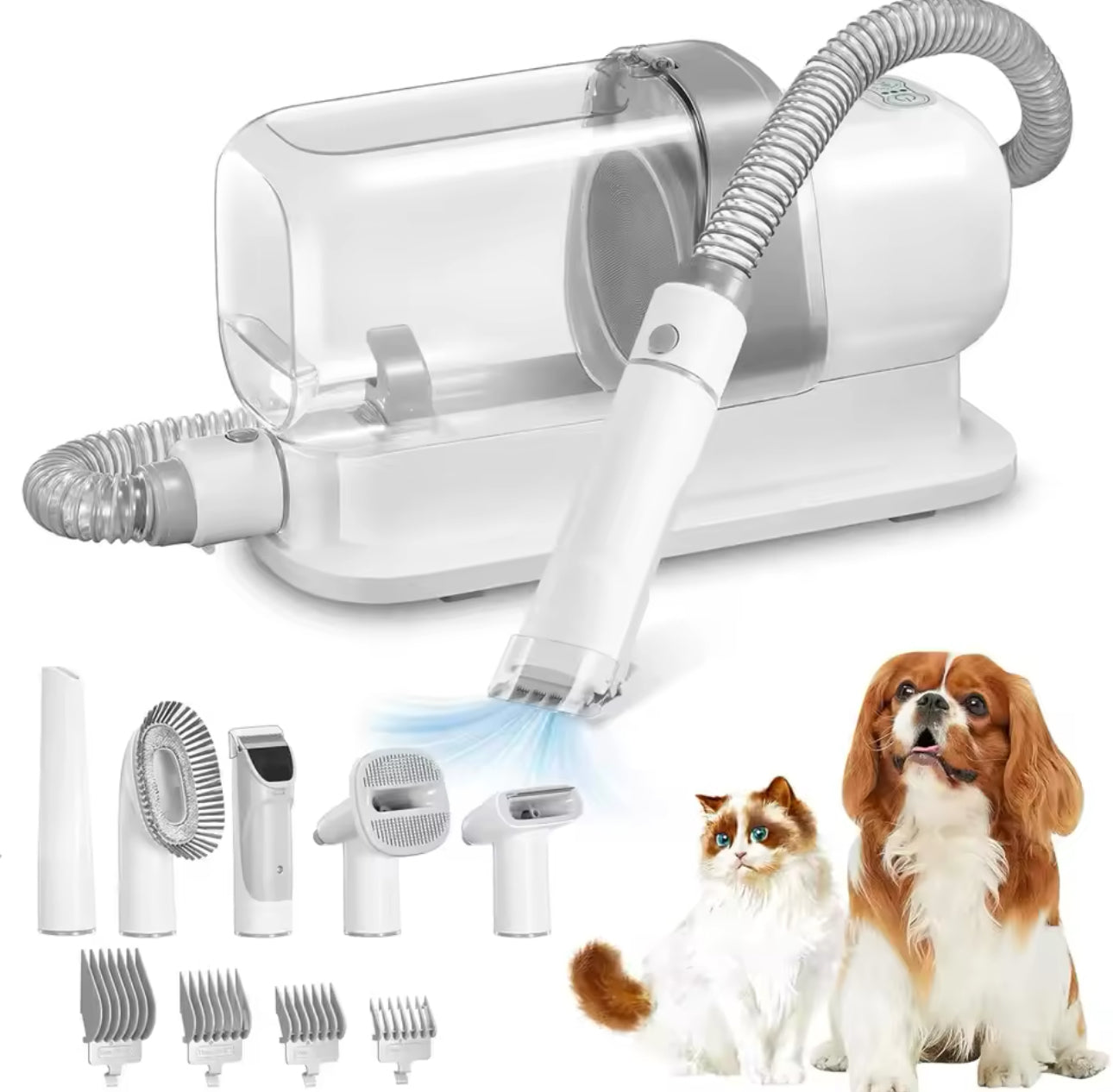 Kit per la toelettatura del cane aspirapolvere