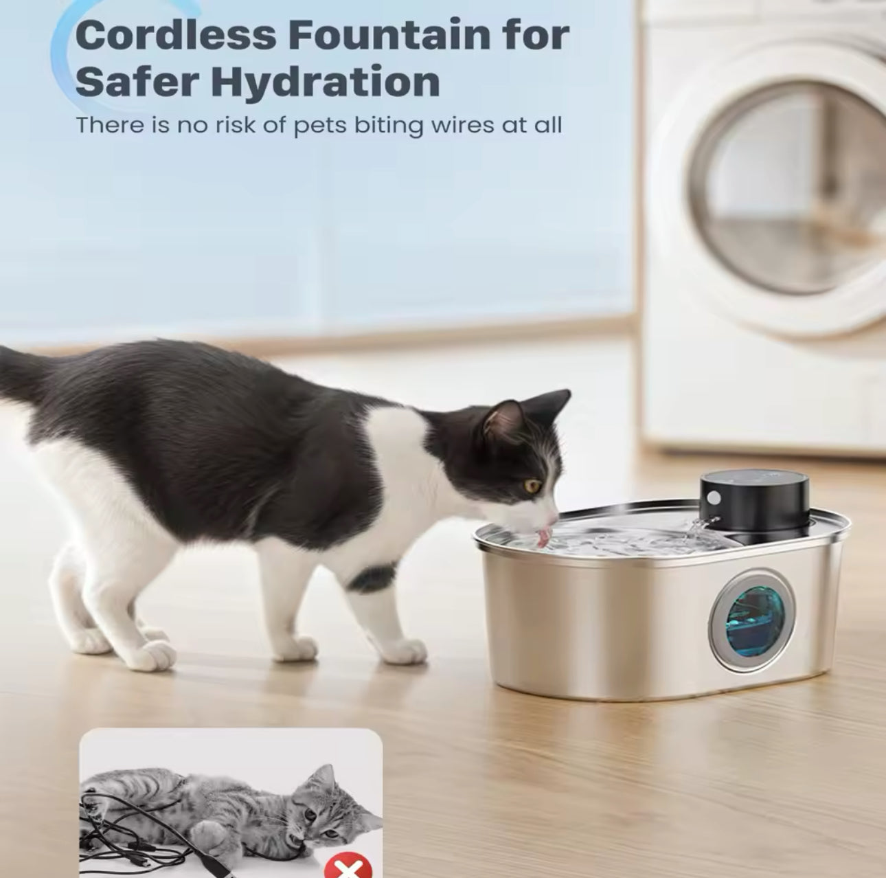 PetFlow 360 - Fontana Automatica per Gatti e Cani con Sensore di Movimento”.